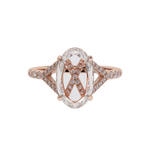 Noemi Diamonds bespoke Carlyle ring with a portrait cut diamond