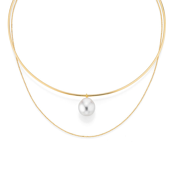 Noemi Pearl and Gold Necklace
