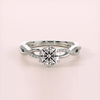 1 ct Hearts & Arrows brilliant diamond intertwined engagement ring in platinum, Noemi Diamonds