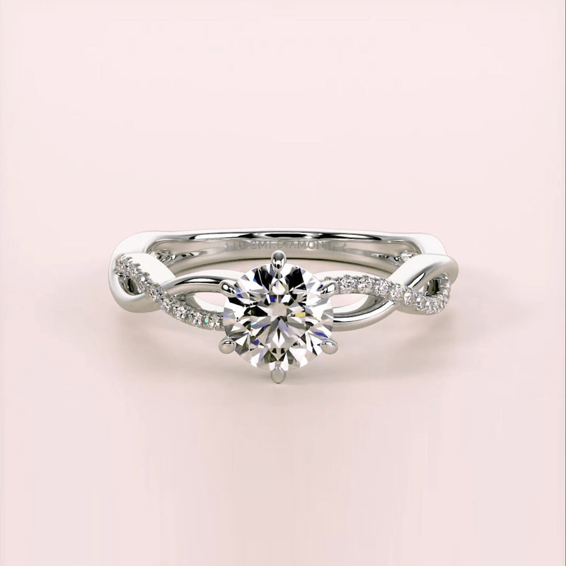 0.9 Carat Blissful Wave Diamond Ring