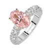 Pink Oval diamond ring 0.6 carat
