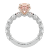Pink Oval diamond ring 0.6 carat