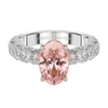 Pink Oval diamond ring 0.6 carat