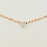 Collana con accenti milgrain brillanti con diamanti puri da 0,09 ct