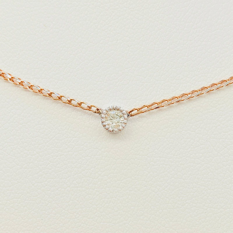 Collana con accenti milgrain brillanti con diamanti puri da 0,09 ct