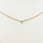Collana con accenti milgrain brillanti con diamanti puri da 0,09 ct