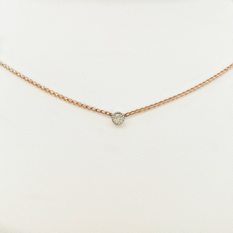 Pure Diamonds Brilliant milgrain accent necklace 0.09 ct