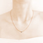 Collana con accenti milgrain brillanti con diamanti puri da 0,09 ct