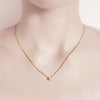 Collana essenziale in oro con Diamanti Puri e un brillante da 0,24 carati