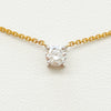 Collana essenziale in oro con Diamanti Puri e un brillante da 0,24 carati