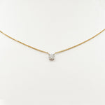 Pure Diamonds essential gold necklace with a 0.24 carat brilliant