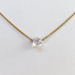 Pure Diamonds essential gold necklace with a 0.32 carat diamond (Bezel)