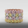 Fancy colour Pink diamond eternity ring