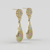 Rainbow diamond and sapphire earrings