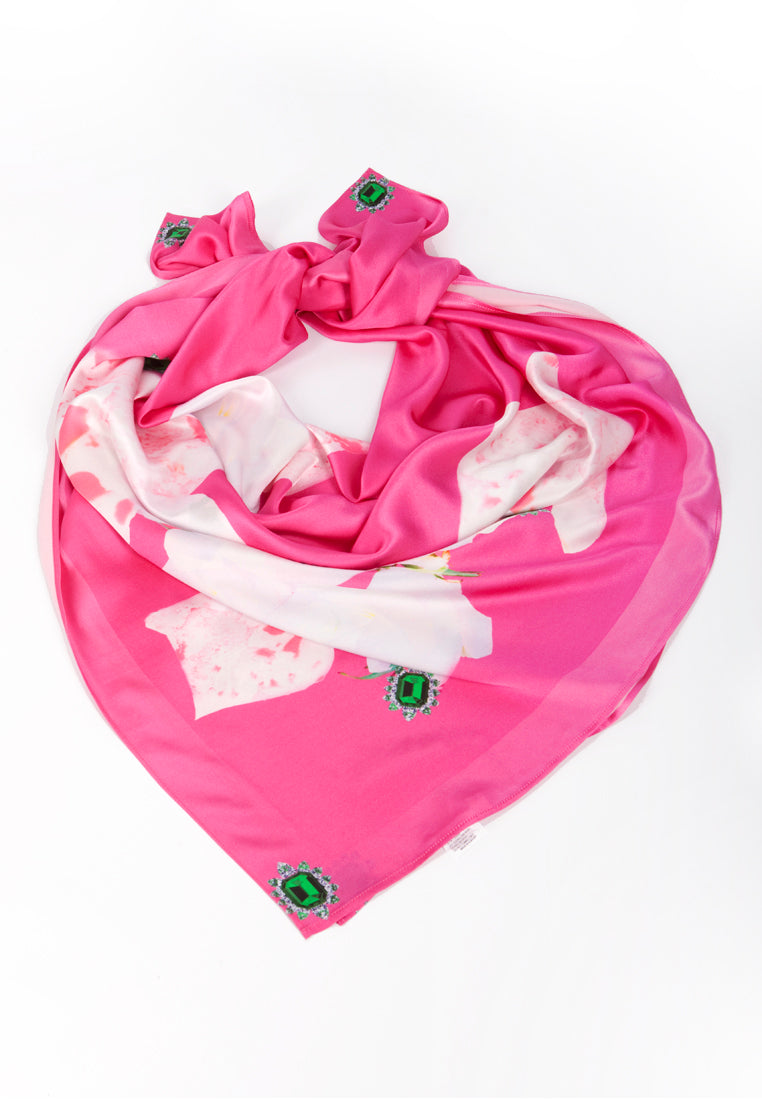 iDress - Silk Scarf Rozes- Vivid Shades