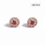 Borchie a raggiera con diamanti rosa Argyle