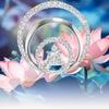 Buddha Garden - Ciondolo con diamanti a triplo cerchio