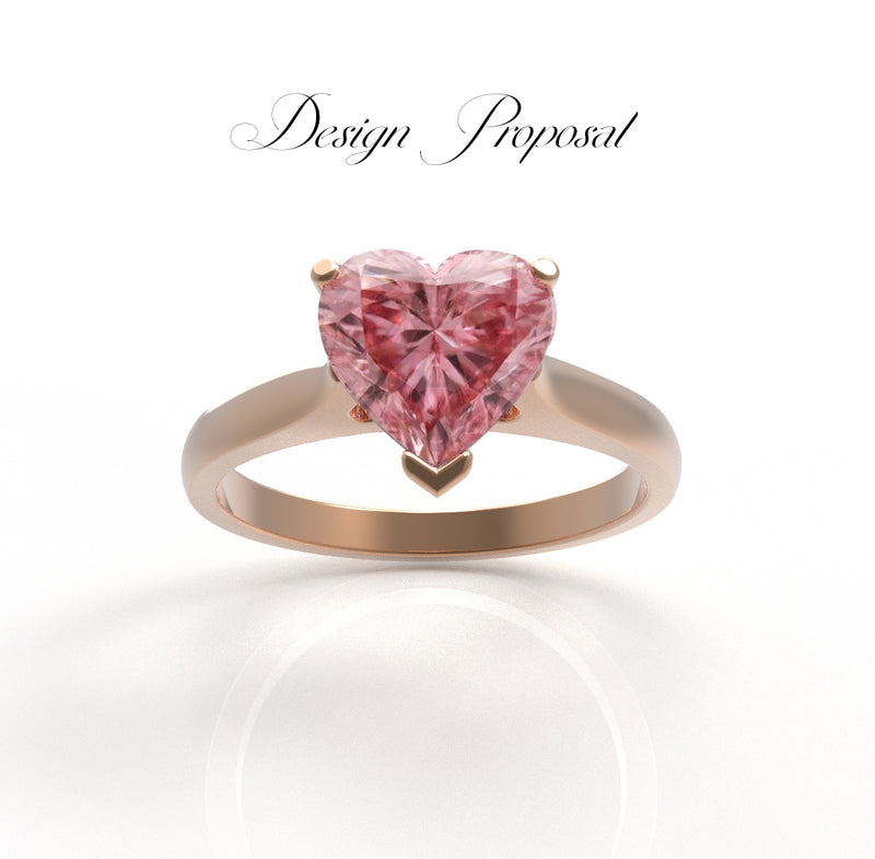 0.15 carat, Fancy Pink Diamond, 4PR, Heart Shape, VS1 Clarity, GIA & ARGYLE