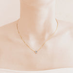 Pure Diamonds essential gold necklace with a 0.32 carat diamond (Bezel)