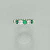 Eternity diamond and emerald ring