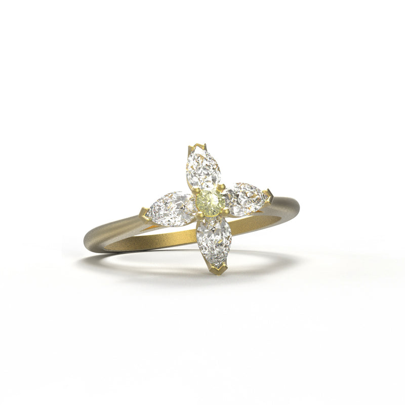 Anello con diamante Giglio