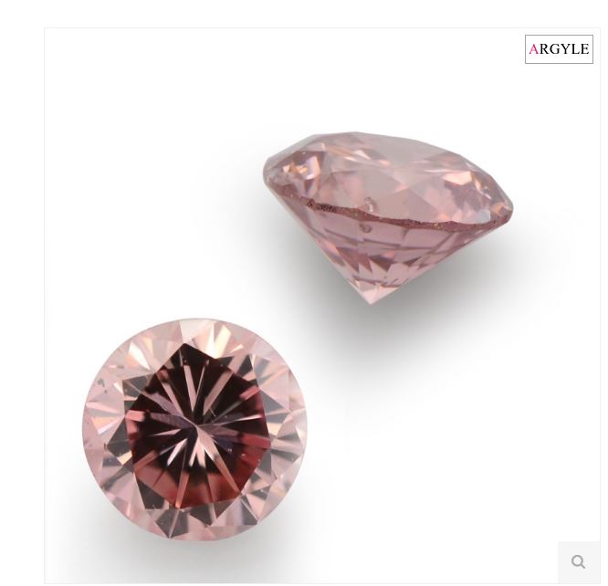 Argyle pink diamond halo studs