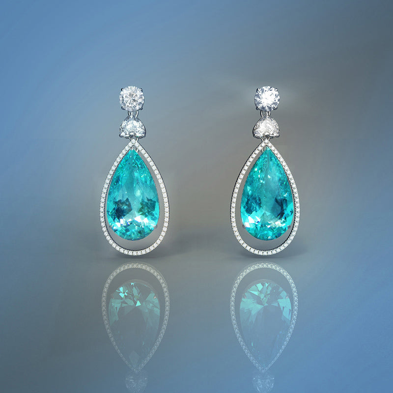 Noemi Diamonds 6 carat Paraiba earrings