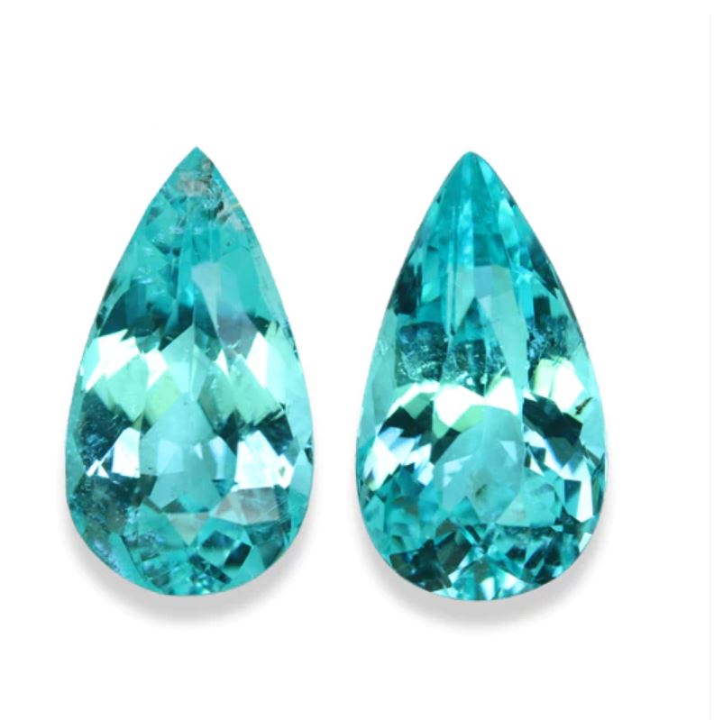 Electric blue Paraiba earrings