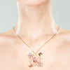 Farfalle - Morganite and Diamond pendant