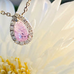 Early Spring Garden- Pink diamond necklace