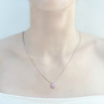 Early Spring Garden- Pink diamond necklace