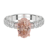 Pink Oval diamond ring one carat+