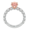 Pink Oval diamond ring one carat+