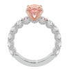 Pink Oval diamond ring two carat+
