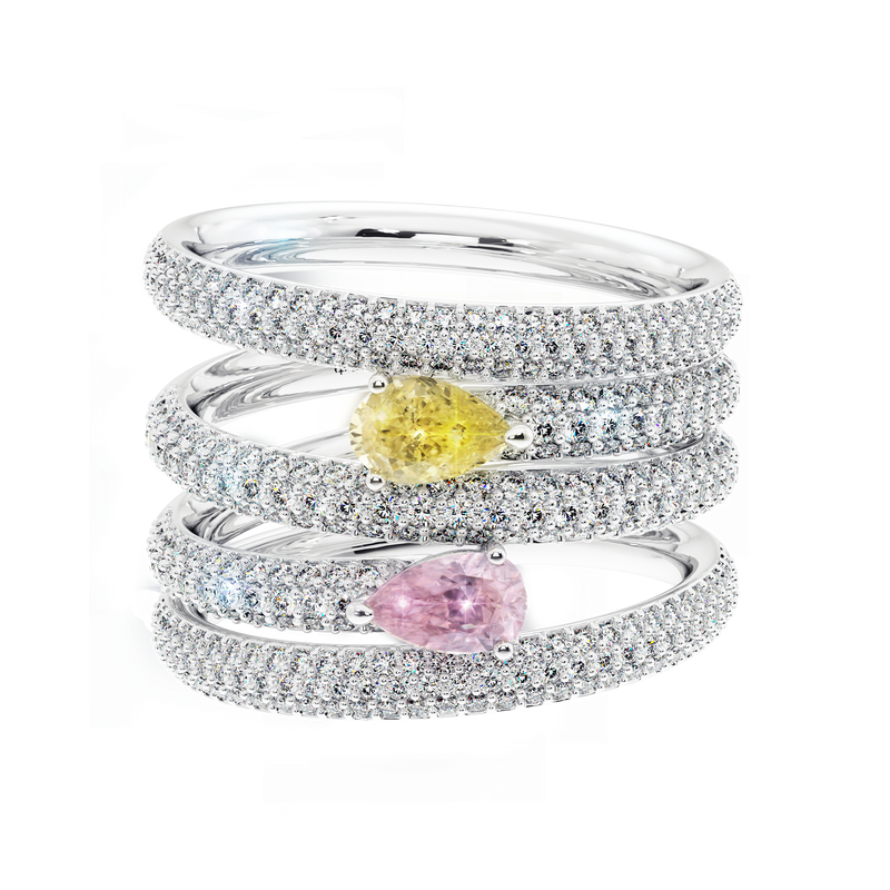 Anello con diamanti Claire Swirl