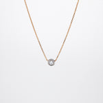 Pure Diamonds essential gold necklace with a 0.32 carat diamond (Bezel)