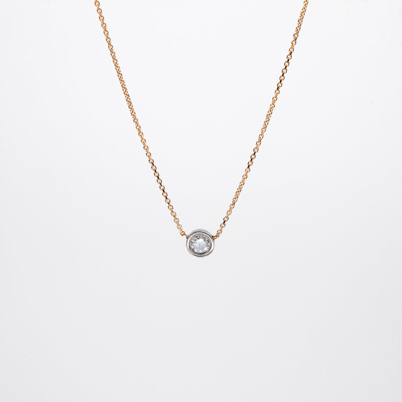 Pure Diamonds essential gold necklace with a 0.32 carat diamond (Bezel)