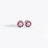 Pink Sapphire and diamond studs