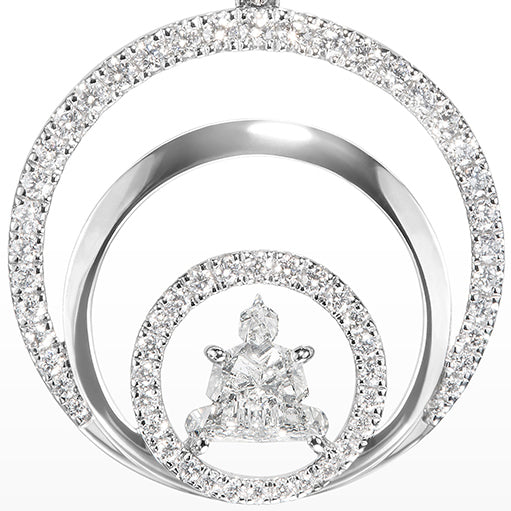 Buddha Garden- Triple Circle Diamond Pendant