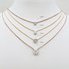 Pure Diamonds essential gold necklace with a 0.24 carat brilliant