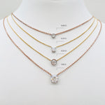 Pure Diamonds essential gold necklace with a 0.32 carat diamond (Bezel)