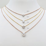 Pure Diamonds essential gold necklace with a 1.06 carat brilliant