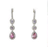 Rhododendron Garden- Diamond and Spinel triplet earrings