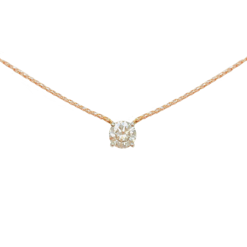 Pure Diamonds essential gold necklace with a 1.06 carat brilliant