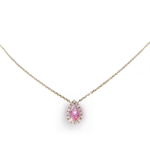 Early Spring Garden- Pink diamond necklace