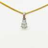 Pure Diamonds essential gold necklace with a 0.4 carat Pearshape diamond